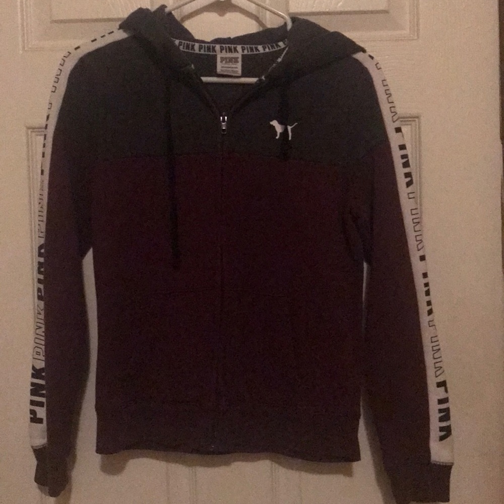 Xs pink zip up hoodie